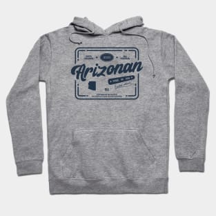 Authentic Arizonan Cool Vintage Dark Stamp Print Arizona Resident Gift Hoodie